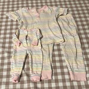 The Beaufort Bonnet Company Pastel Striped Kids Pajama Set